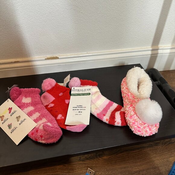 Shiraleah Mismatched Mixed Sock Valentines Pink Bundle - Picture 1 of 16